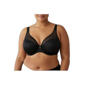 Curvy Couture Plus Size Sheer Mesh T-Shirt Bra 32H